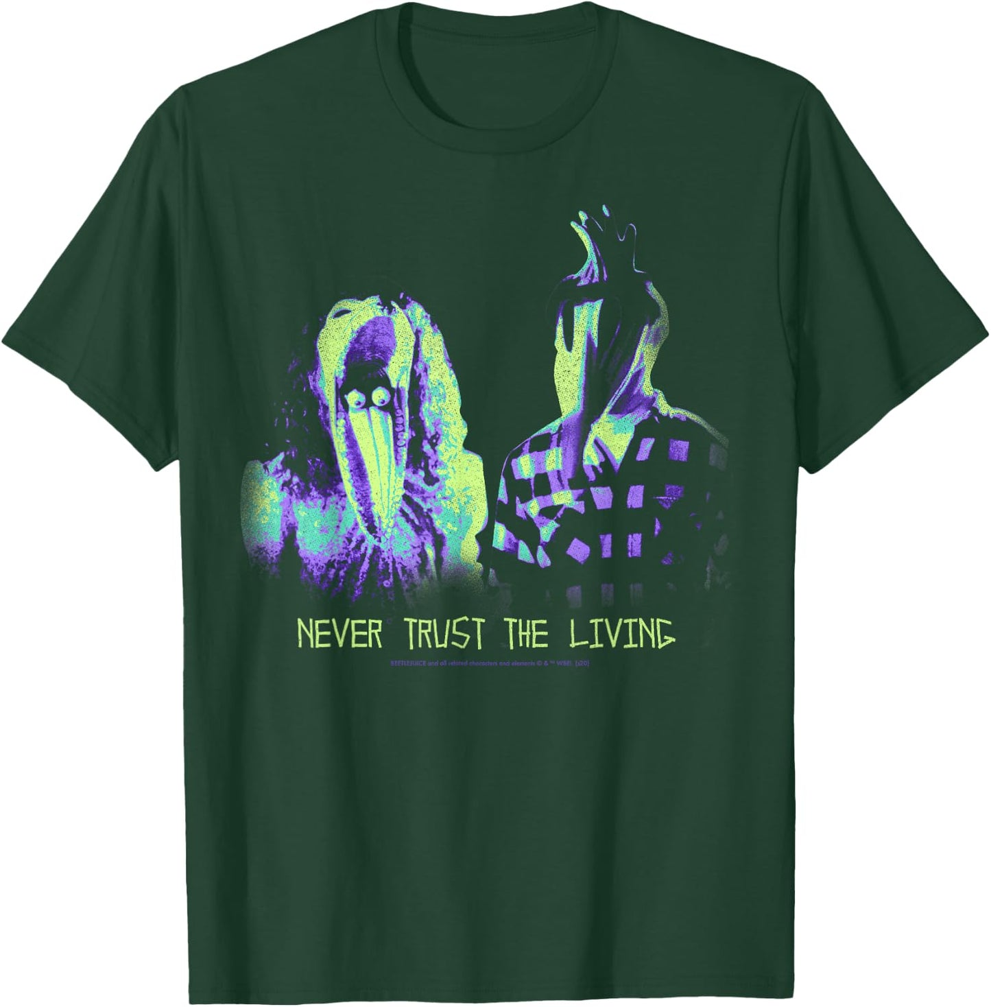 Beetlejuice Never Trust The Living Small T-Shirt - T-Shirt | Forest