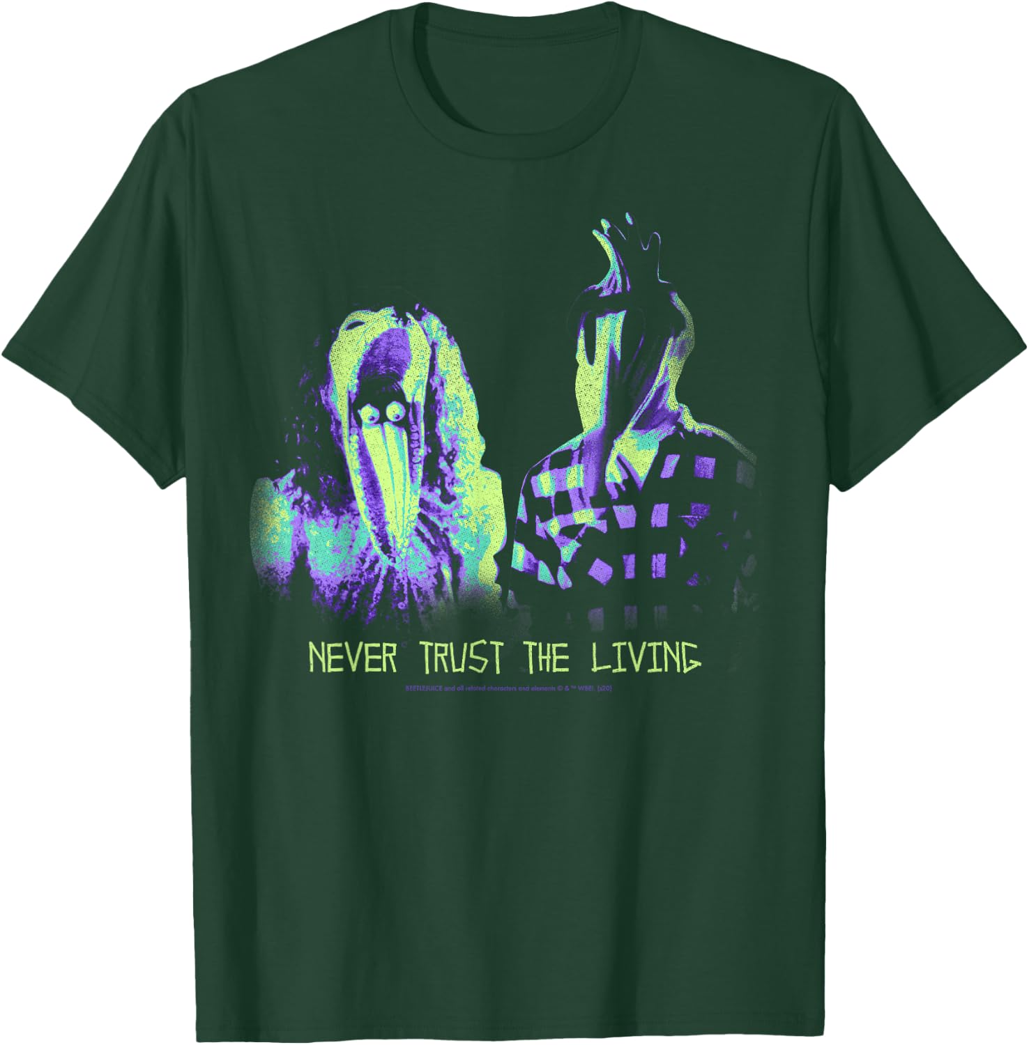 Beetlejuice Never Trust The Living Small T-Shirt - T-Shirt | Forest