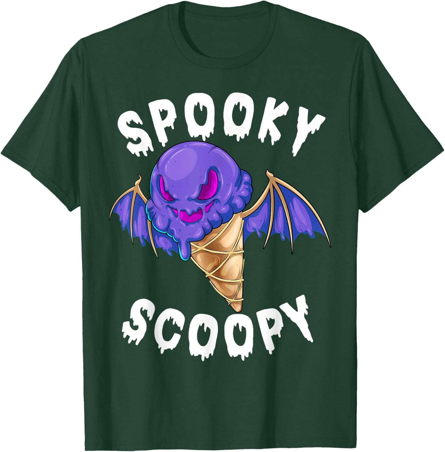 Spooky Scoopy Melting Jack o Lantern Ice Cream Halloween Men Women Kids T-Shirt - T-Shirt | Forest