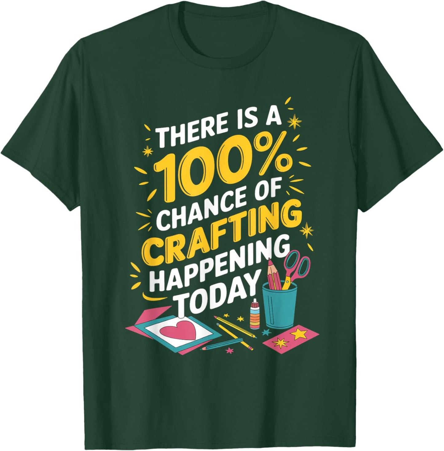 Chance Of Crafting Cardmaking Crafter Scrapbook Card Maker T-Shirt - T-Shirt | Forest