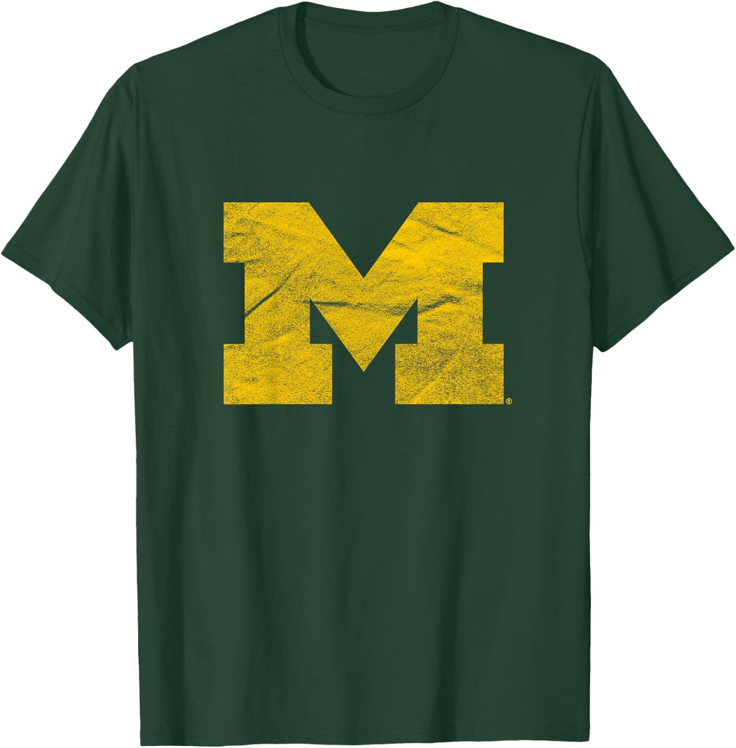 Kids University of Michigan Wolverines U of M Distressed Primary T-Shirt - T-Shirt | Forest
