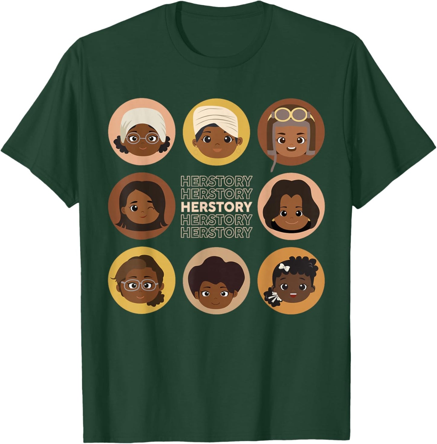Herstory African American Black History Month Pride Kids T-Shirt - T-Shirt | Forest