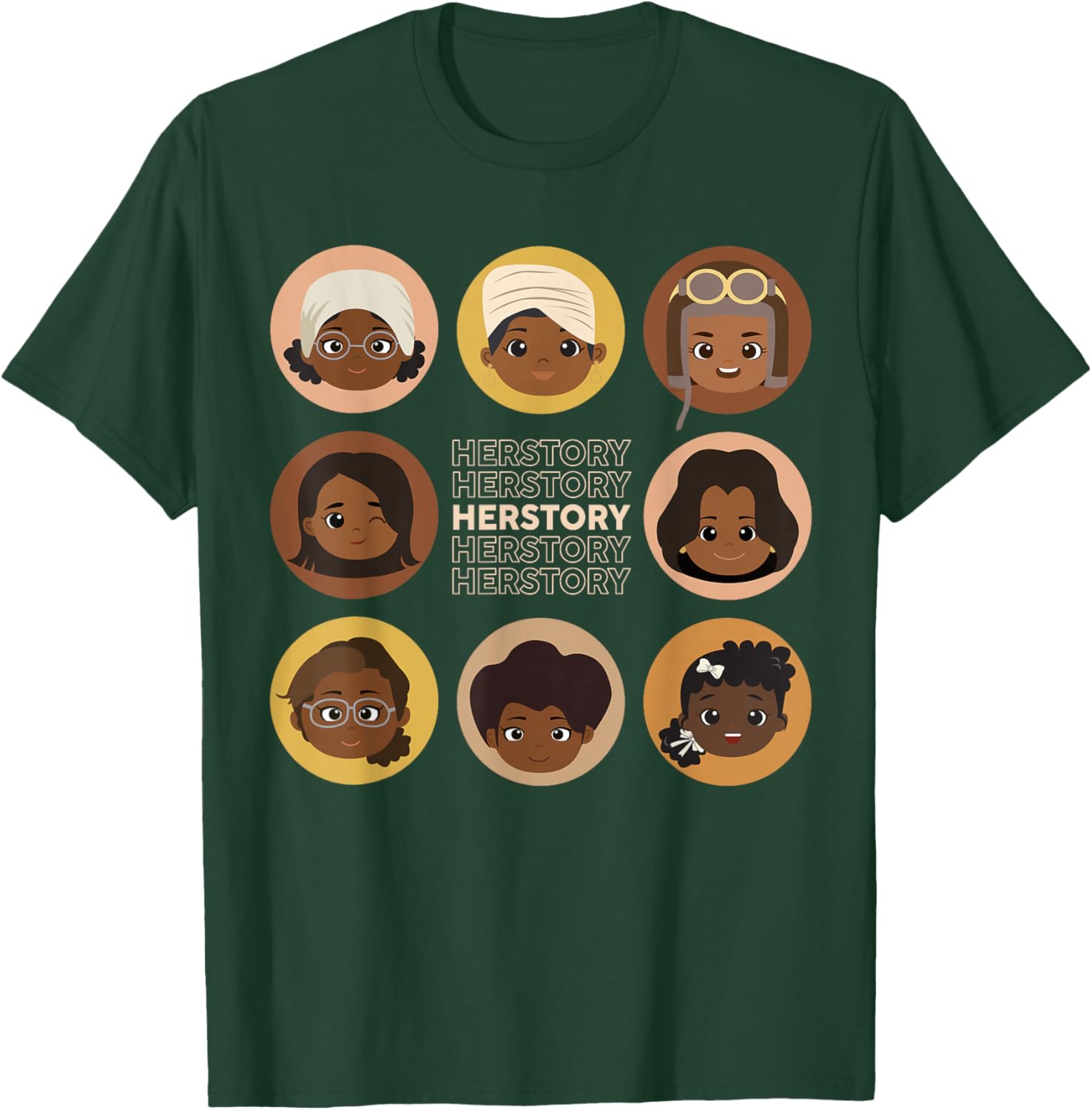 Herstory African American Black History Month Pride Kids T-Shirt - T-Shirt | Forest