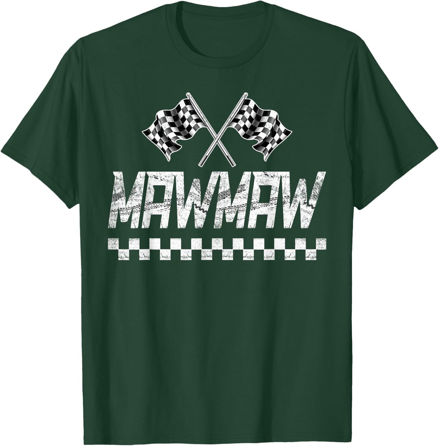 Mawmaw Pit Crew Family Racing Birthday Race Car T-Shirt - T-Shirt | Forest