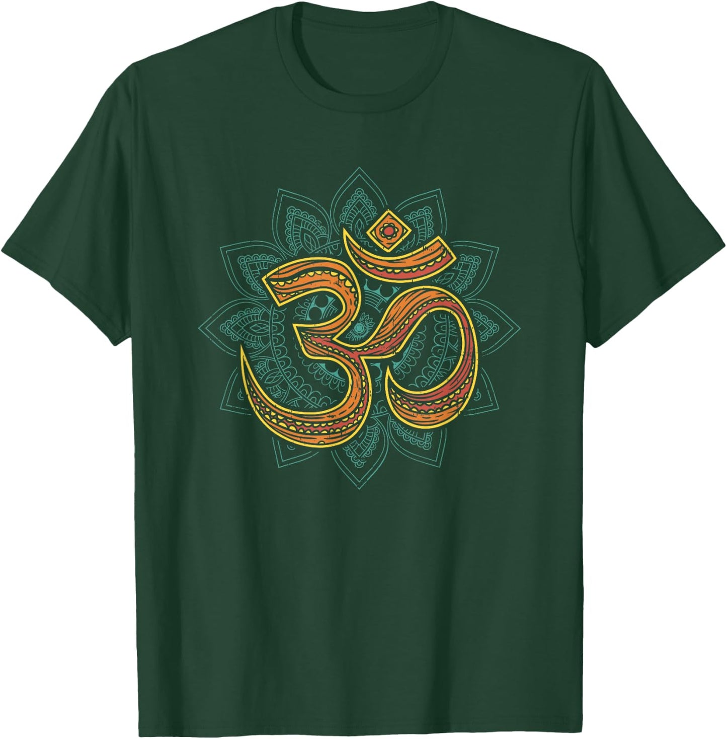 Spiritual Om Mandala T-Shirt - T-Shirt | Forest