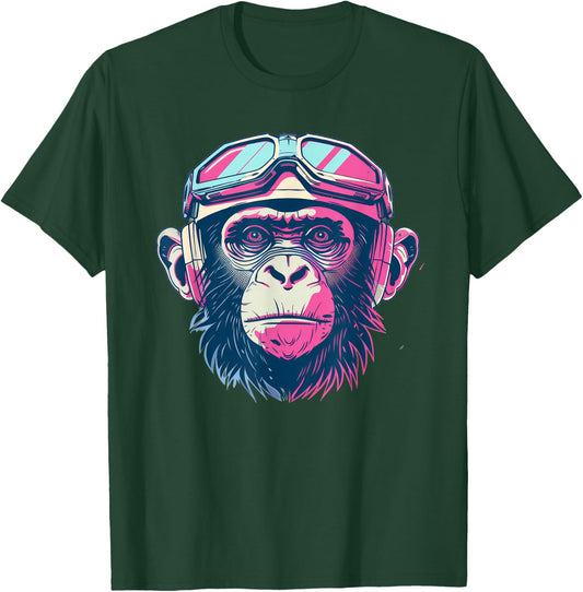 Capuchin Monkey Retro Sci-Fi T-Shirt - T-Shirt | Forest