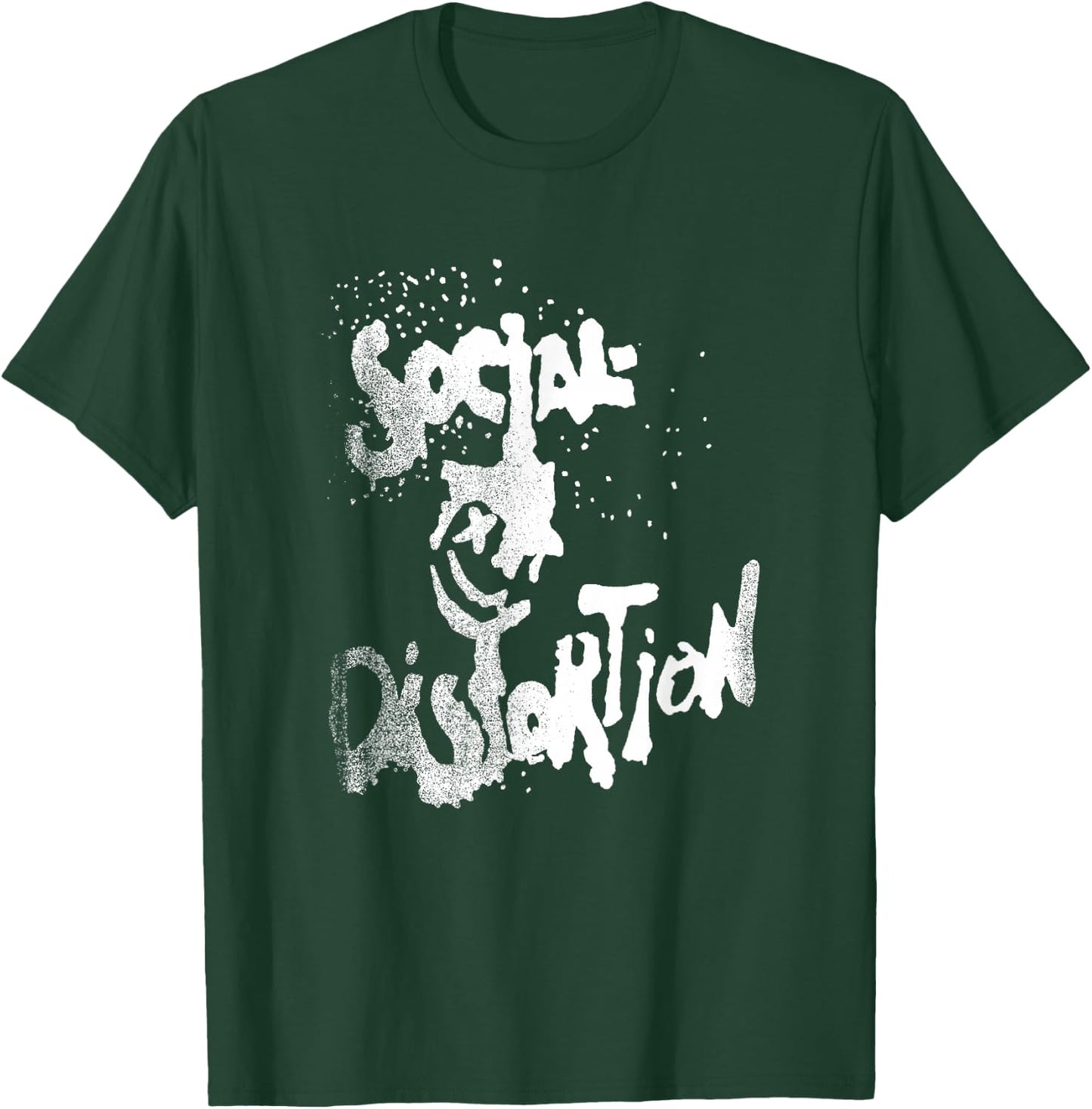 Official Social Distortion White Splatter Smiley T-Shirt - T-Shirt | Forest