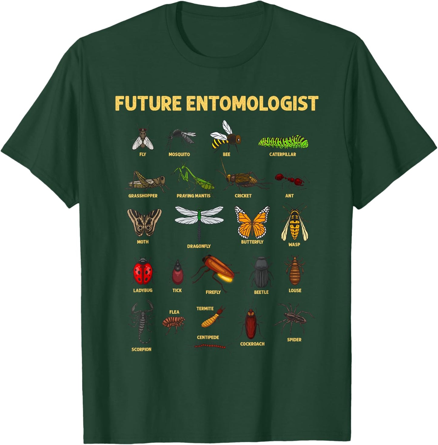 Funny Bug Catcher Designs For Kids Men Women Insect Hunter T-Shirt - T-Shirt | Forest