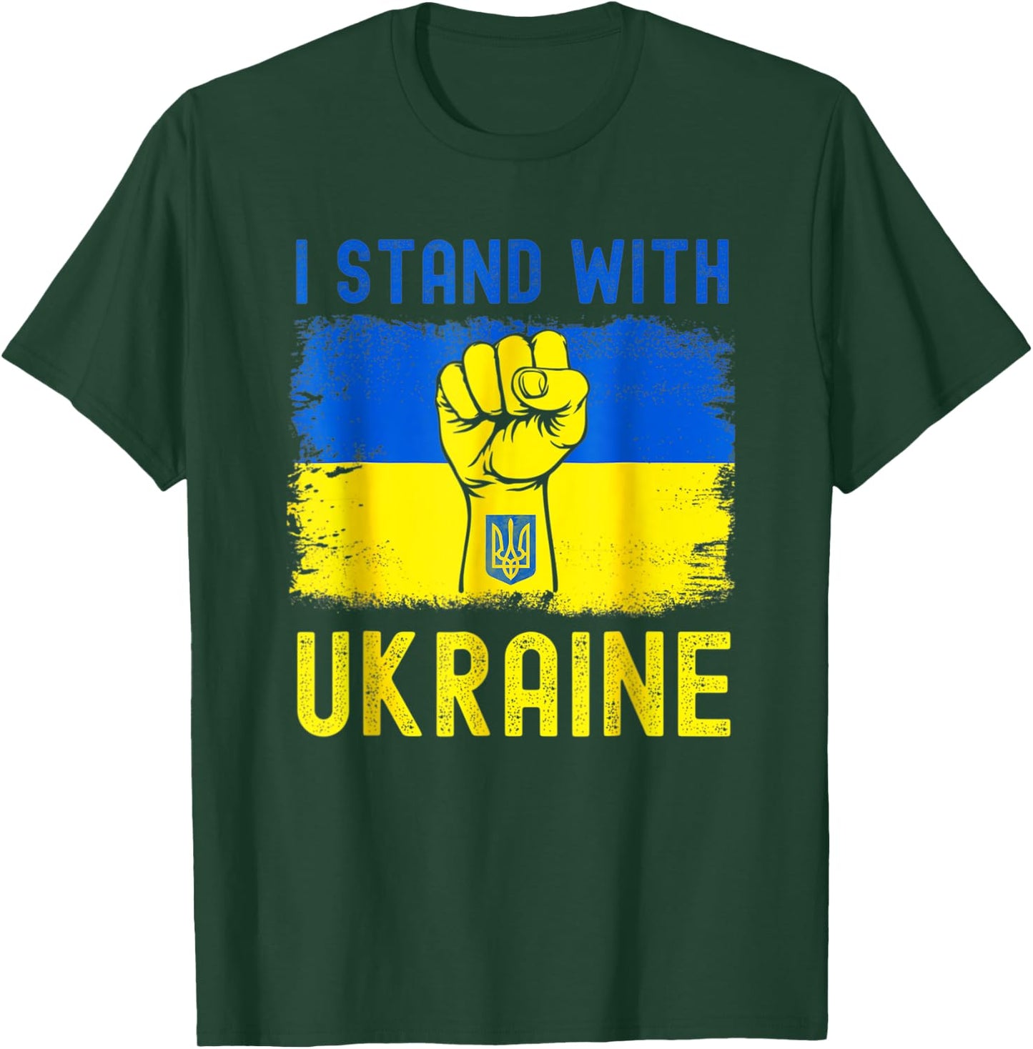 Support Ukraine flag I Stand With Ukraine T-Shirt - T-Shirt | Forest