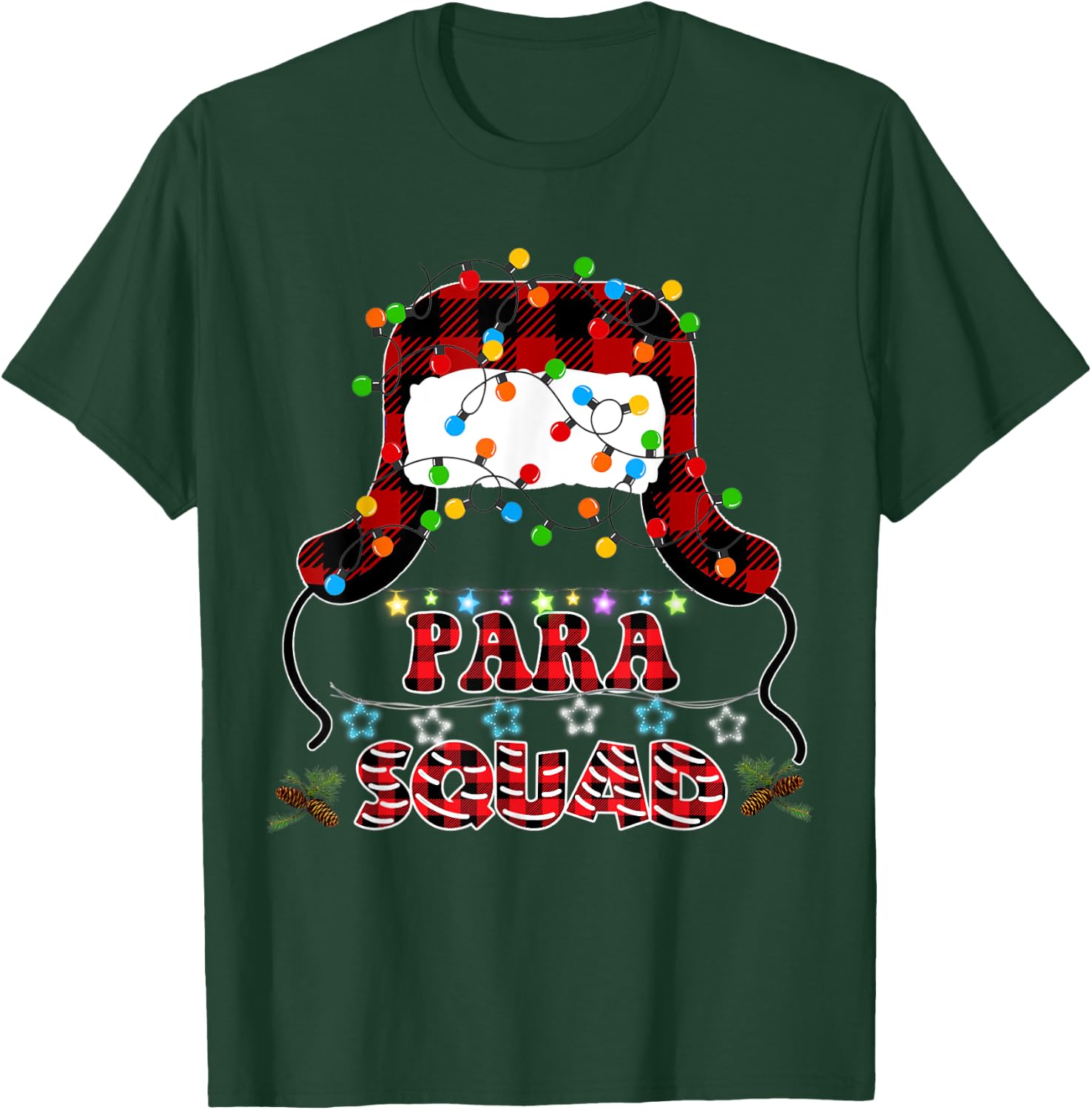 Para Crew Xmas Santa's Favorite Paraprofessional Squad T-Shirt - T-Shirt | Forest