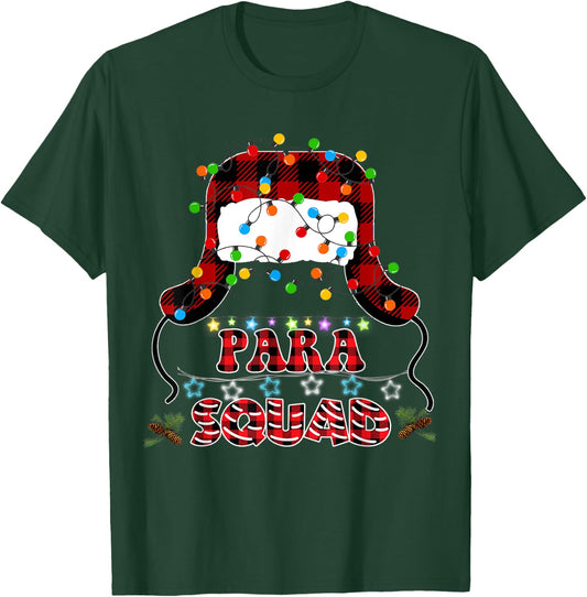 Para Crew Xmas Santa's Favorite Paraprofessional Squad T-Shirt - T-Shirt | Forest