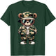 Camo Hip Hop Teddy Bear Camouflage Gangsta Streetwear Hustle T-Shirt - T-Shirt | Forest