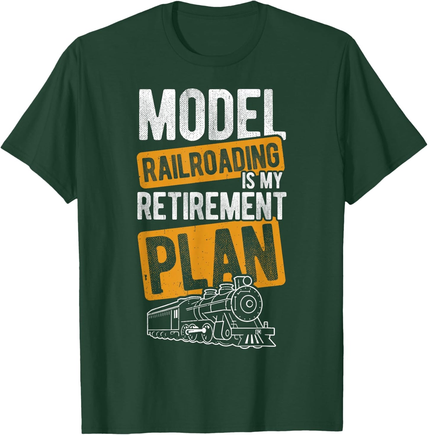 MODELLEISENRAHN IST MEIN RENTAGEPLAN Rentner and T-Shirt - T-Shirt | Forest