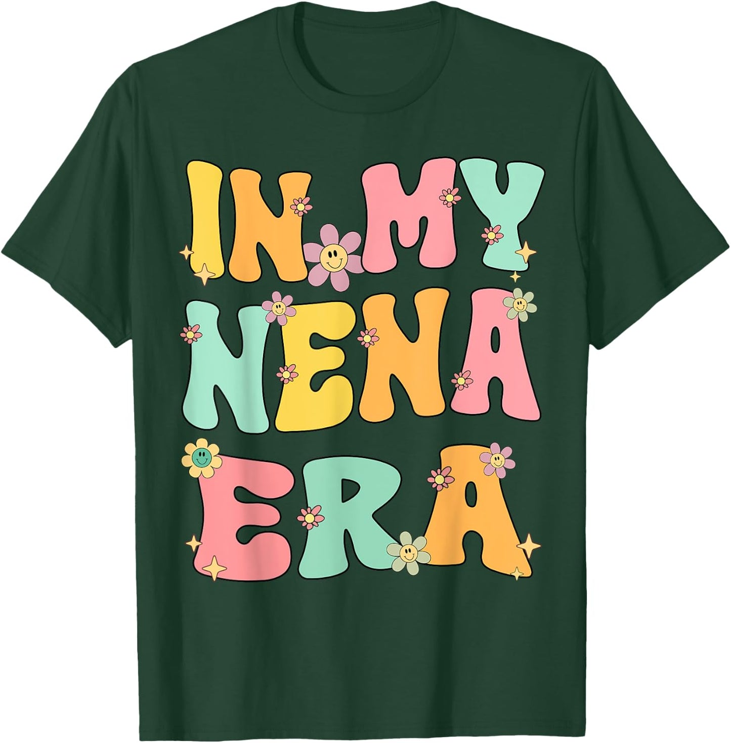 In My Nena Era Retro Groovy Nena Grandma Mothers day Cute T-Shirt - T-Shirt | Forest