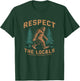 Kids Respect The Locals Bigfoot Sasquatch American National Parks - Black, Short Sleeve, , Small T-Shirt - T-Shirt | Forest