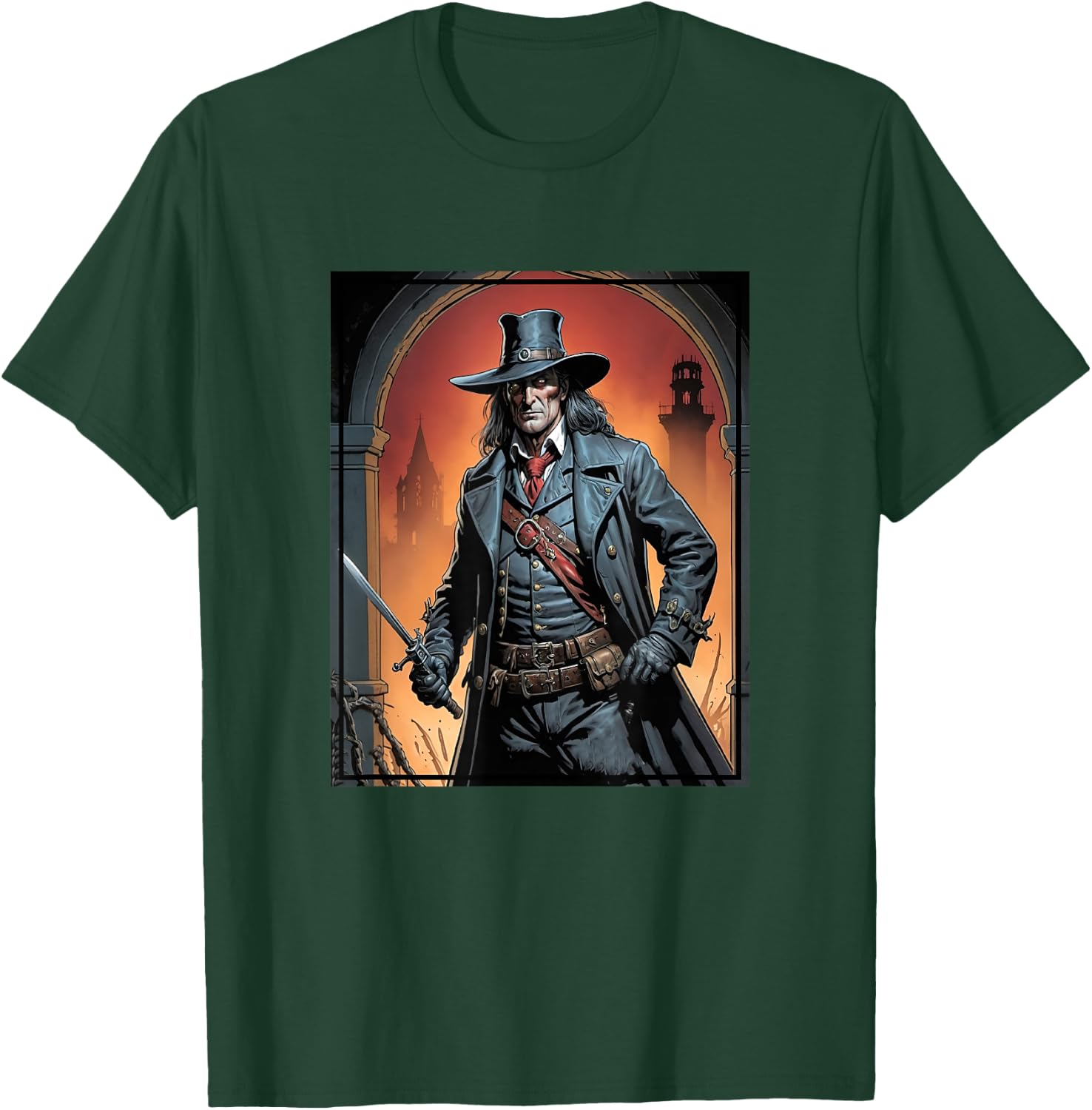 Van Helsing The Vampire Slayer Portrait T-Shirt - T-Shirt | Forest