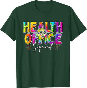 Health Office Squad Tie Dye Back To School Nurse Life T-Shirt - T-Shirt | Forest