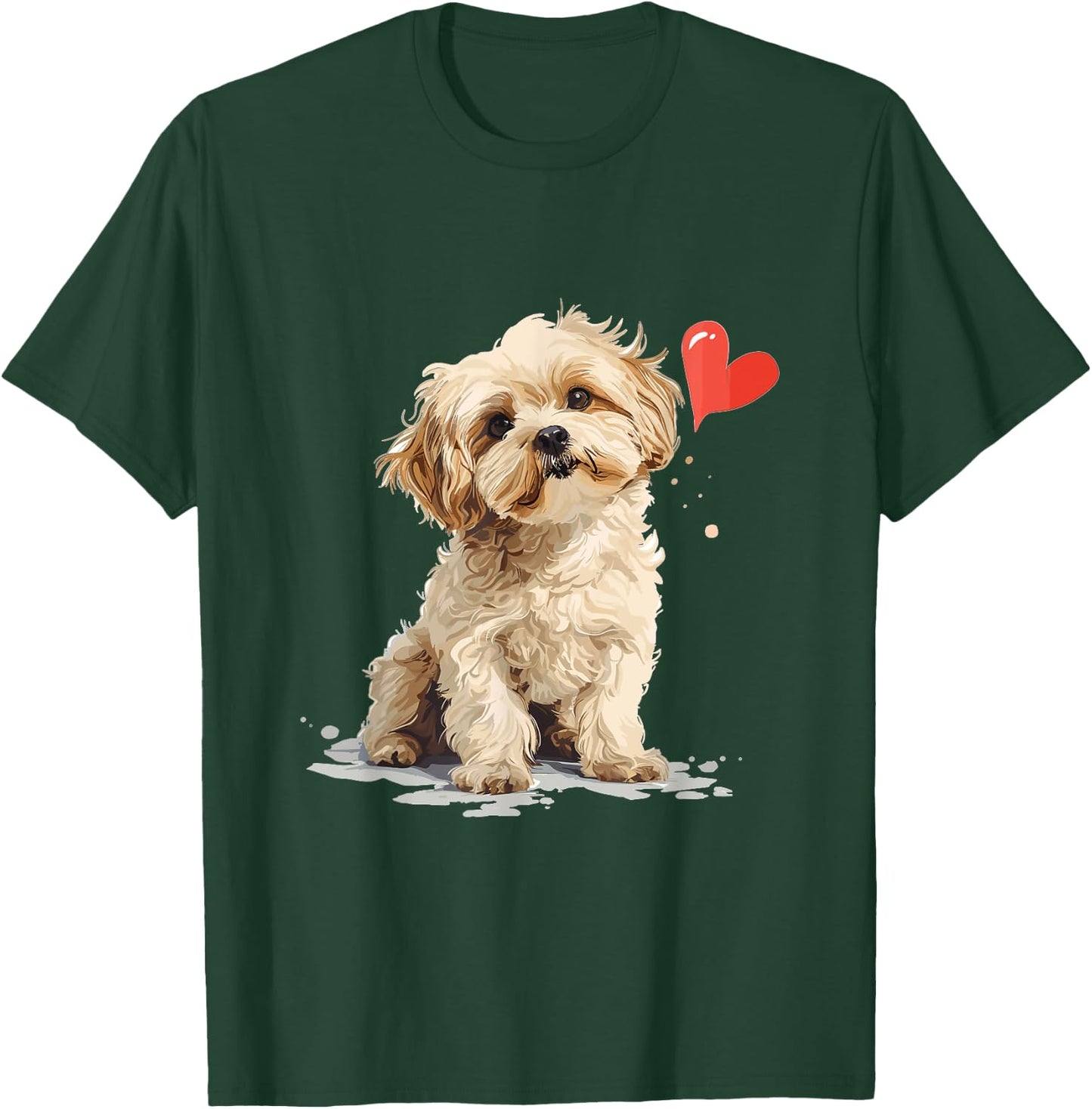 Maltipoo Dog Breed Pet Cute Funny Graphic T-Shirt - T-Shirt | Forest