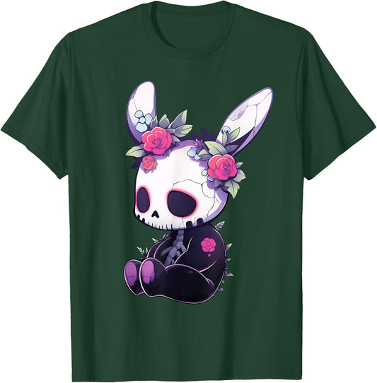 Goth Bunny Gothic Outfit Cute E-Girl Kawaii Rabbit Grunge T-Shirt - T-Shirt | Forest