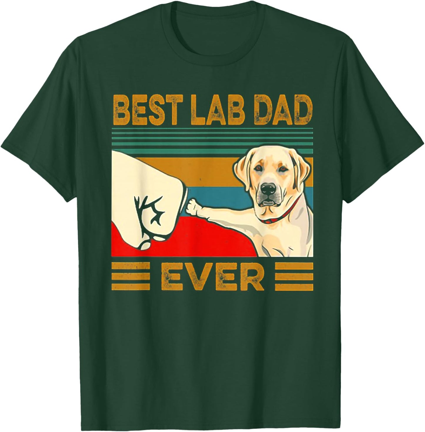 Best Lab Dad Ever Retro Vintage T-Shirt - T-Shirt | Forest
