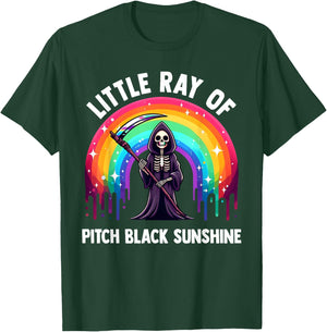 Little Ray Of Pitch Black Sunshine Death Rainbow Halloween Women T-Shirt - T-Shirt | Forest