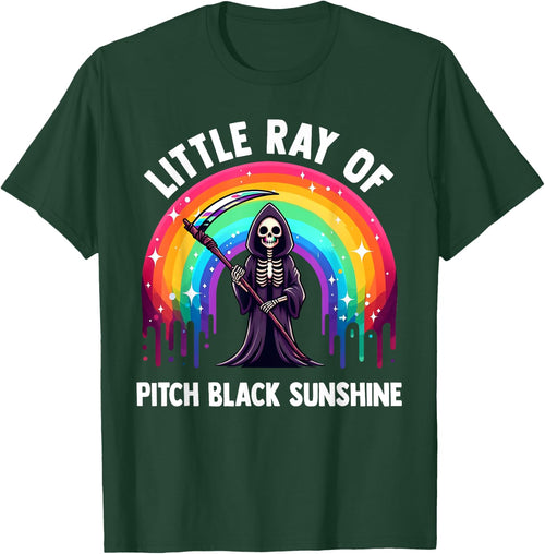 Little Ray Of Pitch Black Sunshine Death Rainbow Halloween Women