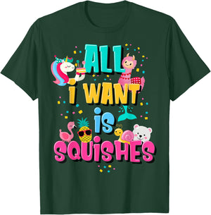 Girls Who Love A Squishy Colorful All I Want is Squishies T-Shirt - T-Shirt | Forest