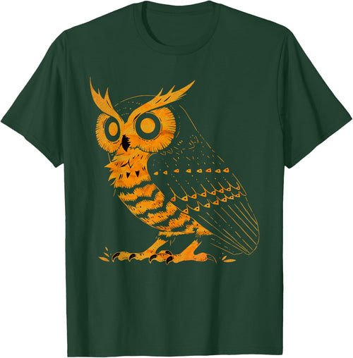 Cute Retro Aesthetic Orange Bird Head Nocturnal Owl Lover