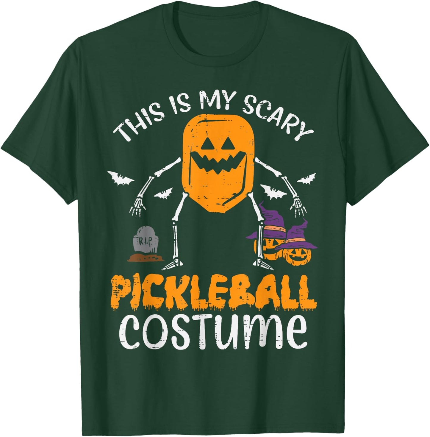 This Is My Scary Pickleball Costume Halloween Men Women Kids T-Shirt - T-Shirt | Forest