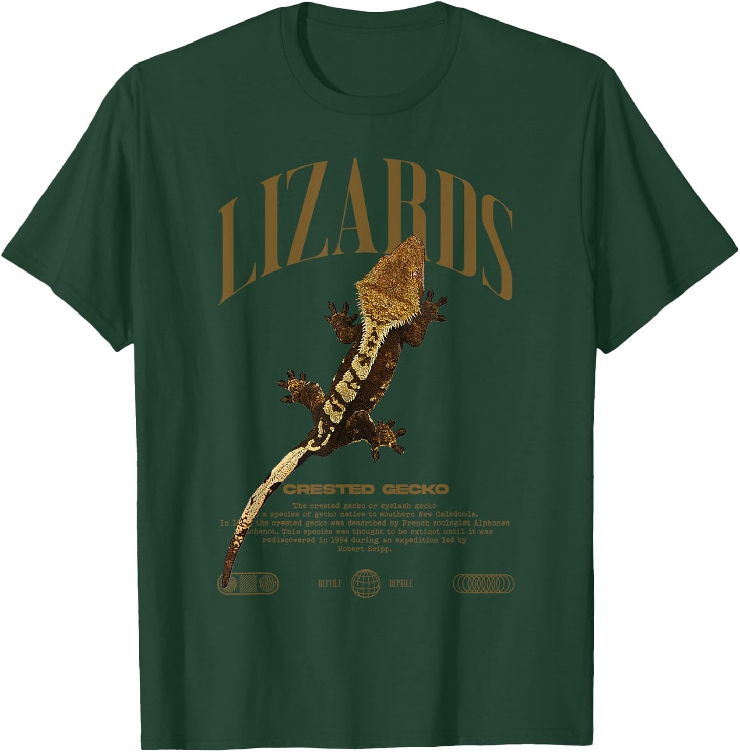 Crested Gecko Streetwear Lizard Keeper T-Shirt - T-Shirt | Forest