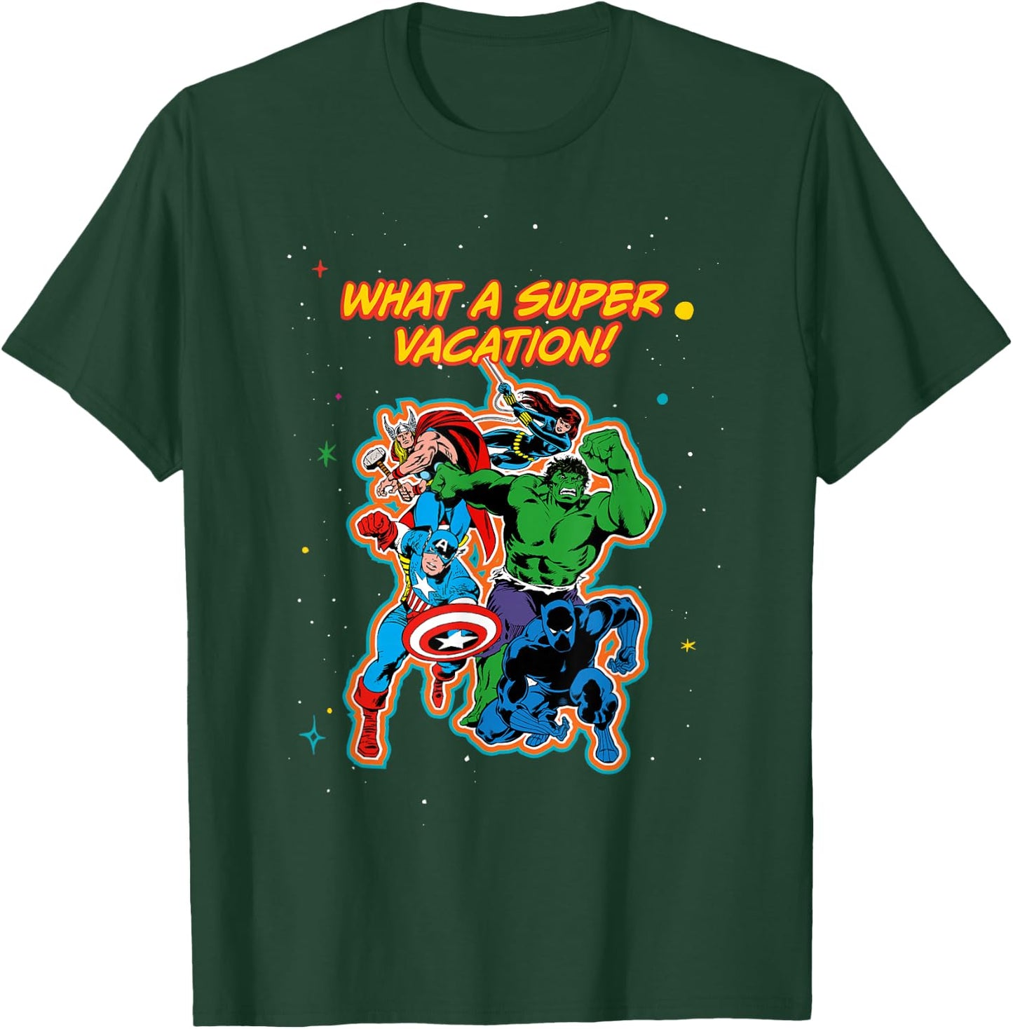 Marvel Avengers Family Matching Trip What a Super Vacation T-Shirt - T-Shirt | Forest