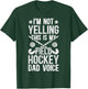 Field Hockey Dad Voice Dad Of A Field Hockey Player Father T-Shirt - T-Shirt | Forest
