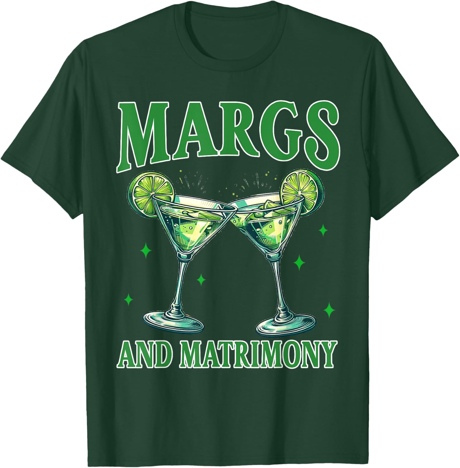 Bachelorette Margarita Bridal Party Margs And Matrimony T-Shirt - T-Shirt | Forest