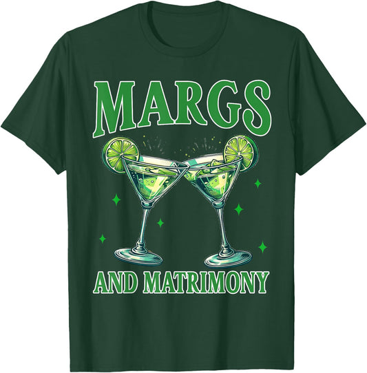 Bachelorette Margarita Bridal Party Margs And Matrimony T-Shirt - T-Shirt | Forest