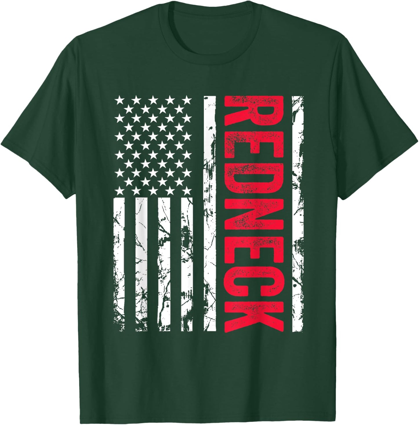Redneck American Flag Redneck Joke Funny T-Shirt - T-Shirt | Forest