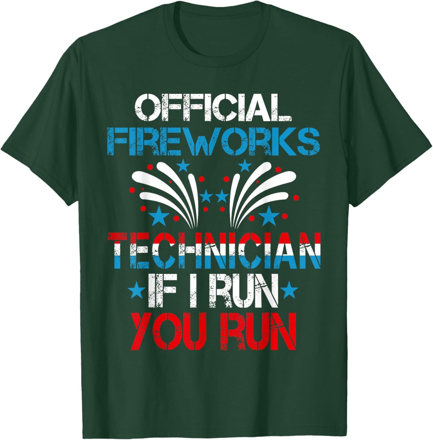 Official Fireworks Technician 4th Of July Pyro-technician Women Men T-Shirt - T-Shirt | Forest