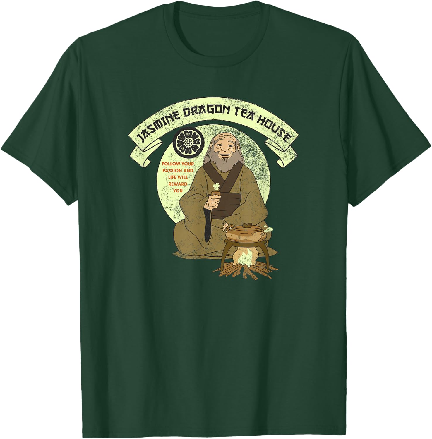 Avatar: The Last Airbender Iroh Jasmine Dragon Tea House Small T-Shirt - T-Shirt | Forest