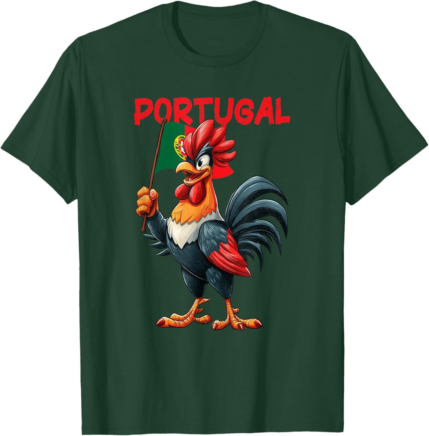 Awesome Portugal Colors with Animal Look T-Shirt - T-Shirt | Forest