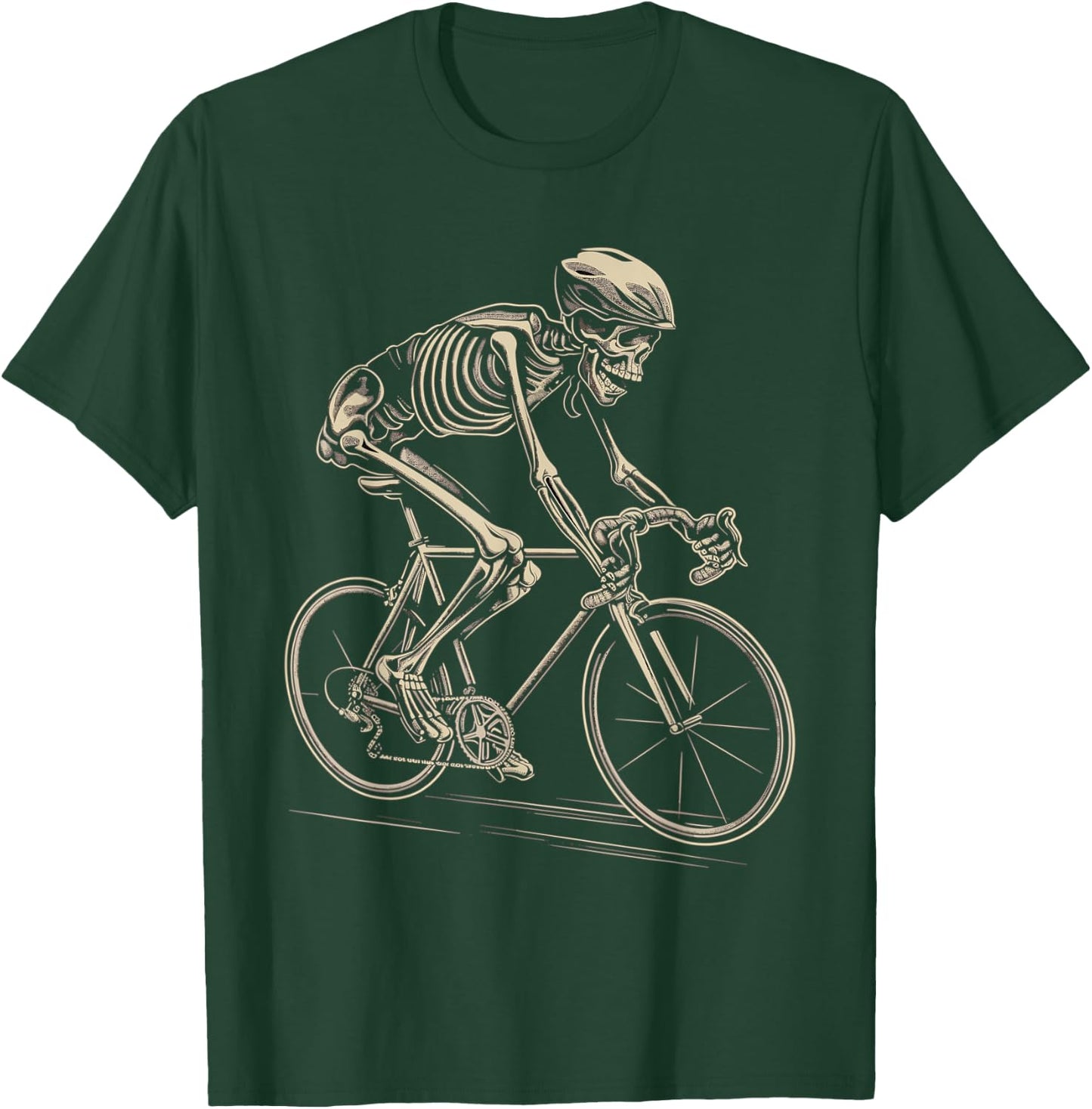 Skeleton Cycling Bike Halloween Bicycle Biking T-Shirt - T-Shirt | Forest