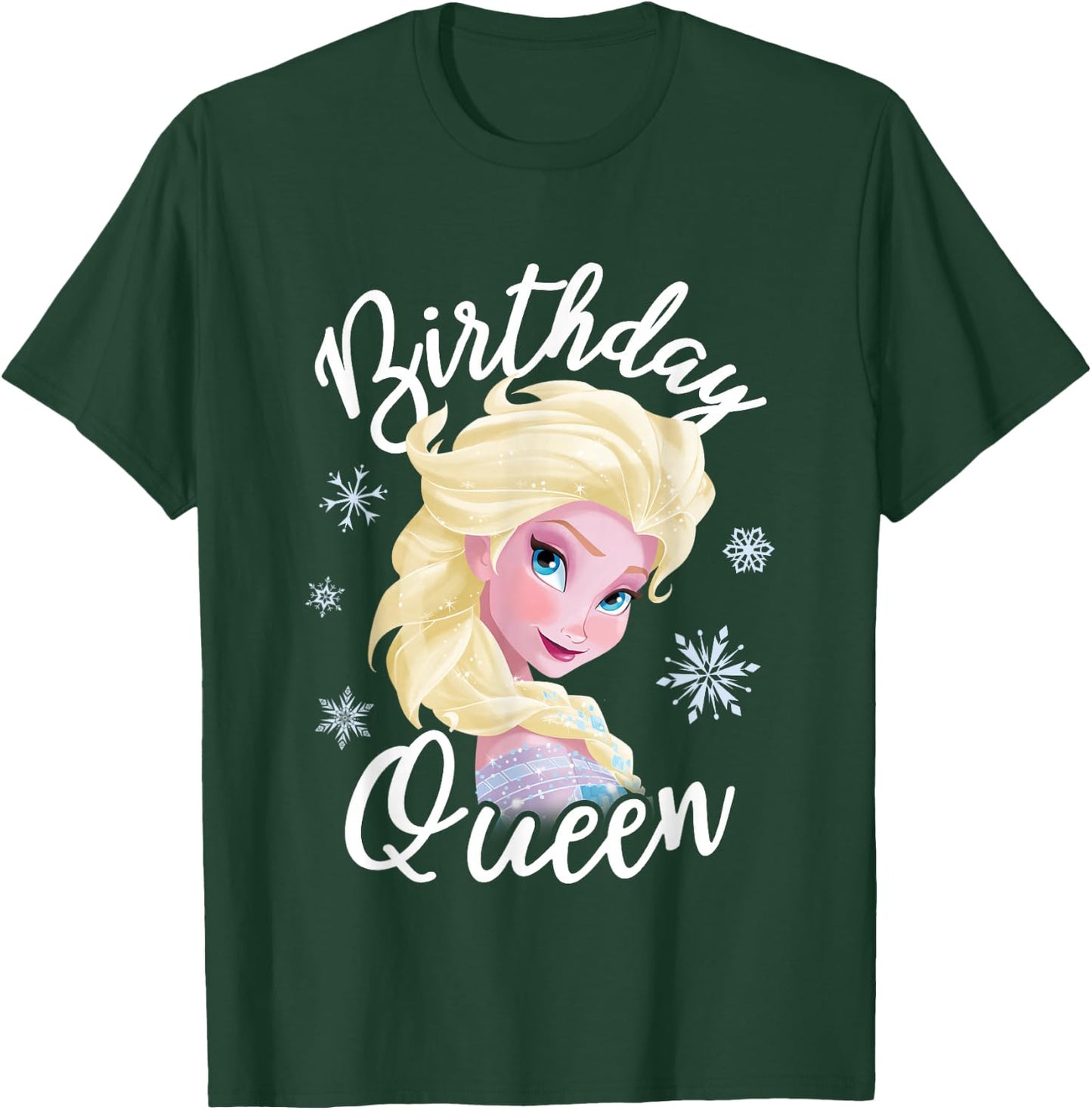 Disney Frozen Birthday Queen Elsa Big Chest Portrait T-Shirt - T-Shirt | Forest