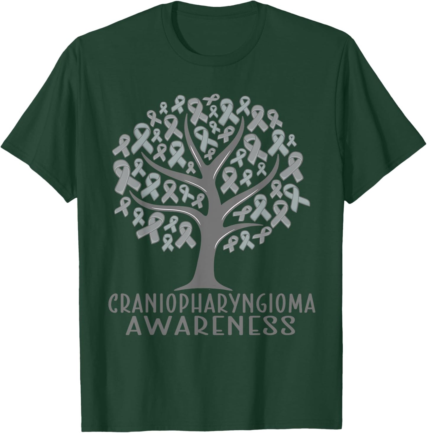 Craniopharyngioma Awareness Tree Ribbons, Wear grey T-Shirt - T-Shirt | Forest