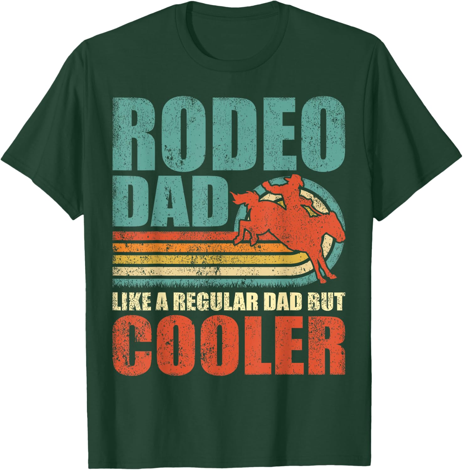 Retro Style Vintage Rodeo Dad Father's Day T-Shirt - T-Shirt | Forest