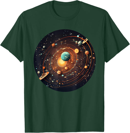 Cool planets and sun for Kuiper belt lovers T-Shirt - T-Shirt | Forest