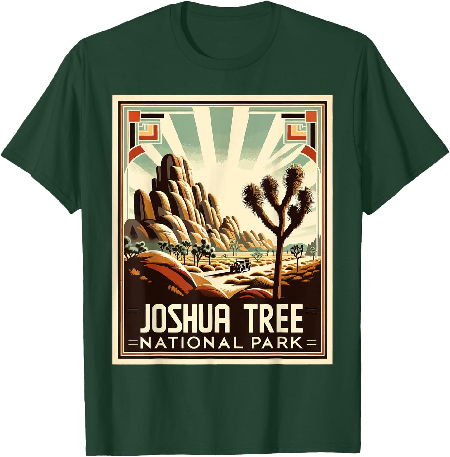 Joshua Tree National Park Vintage Hiking Camping Outdoor T-Shirt - T-Shirt | Forest