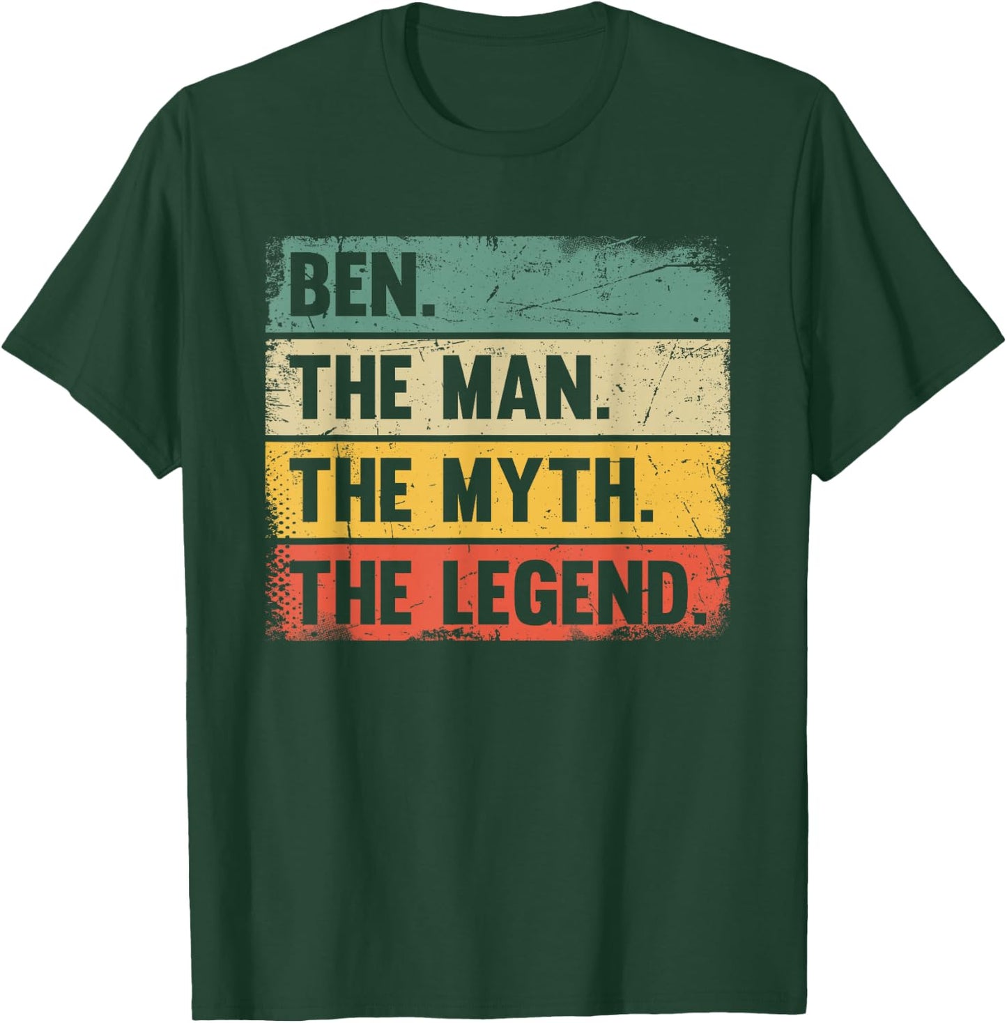 Ben The Man The Myth The Legend - Retro Gift Ben T-Shirt - T-Shirt | Forest