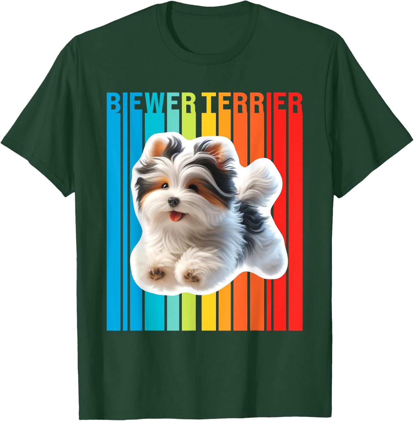 Colorful Biewer Terrier T-Shirt - T-Shirt | Forest