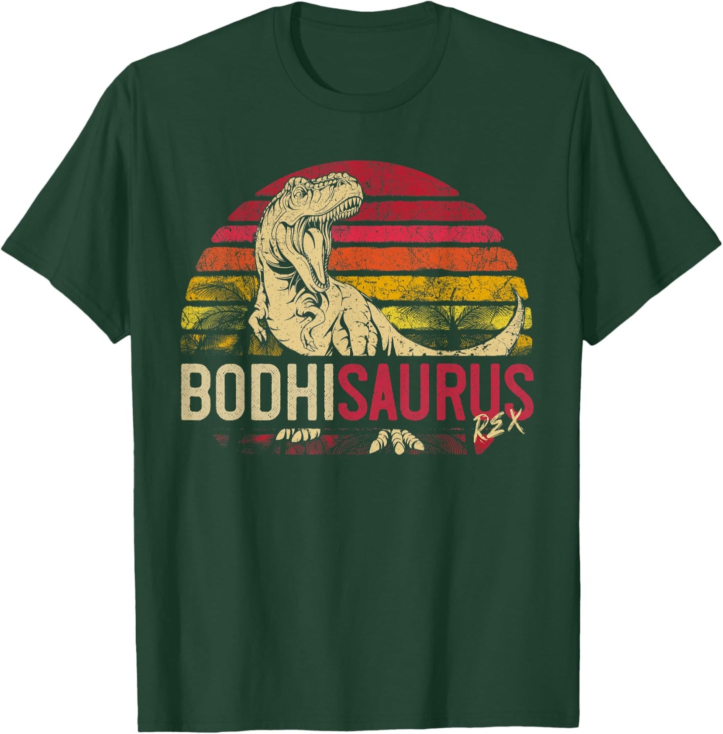 Bodhi Saurus Funny Personalized Dinosaur T Rex Name Boy Gift T-Shirt - T-Shirt | Forest