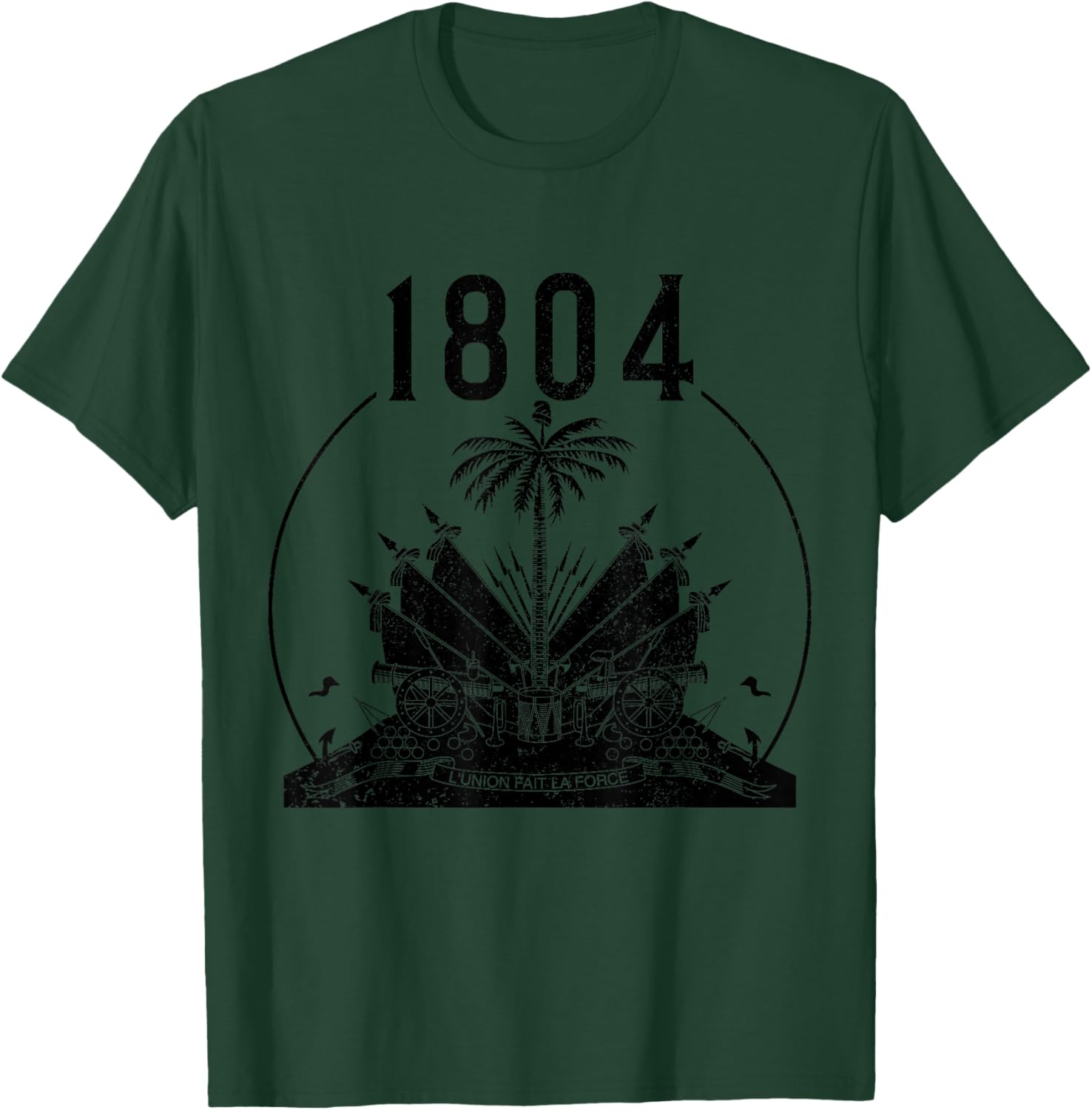 Haitian Flag Day Pride 1804 Haiti First Black Republic T-Shirt - T-Shirt | Forest