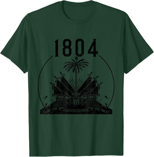 Haitian Flag Day Pride 1804 Haiti First Black Republic T-Shirt - T-Shirt | Forest
