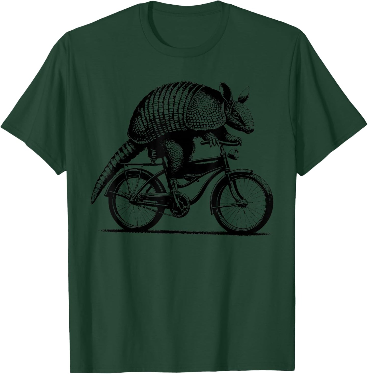 Armadillo Riding Bicycle Vintage Cycling Armadillo Biker T-Shirt - T-Shirt | Forest